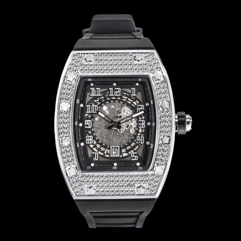 Luxus Designer Iced Out "Scarapone" Uhr + Box + Armbandkürzer