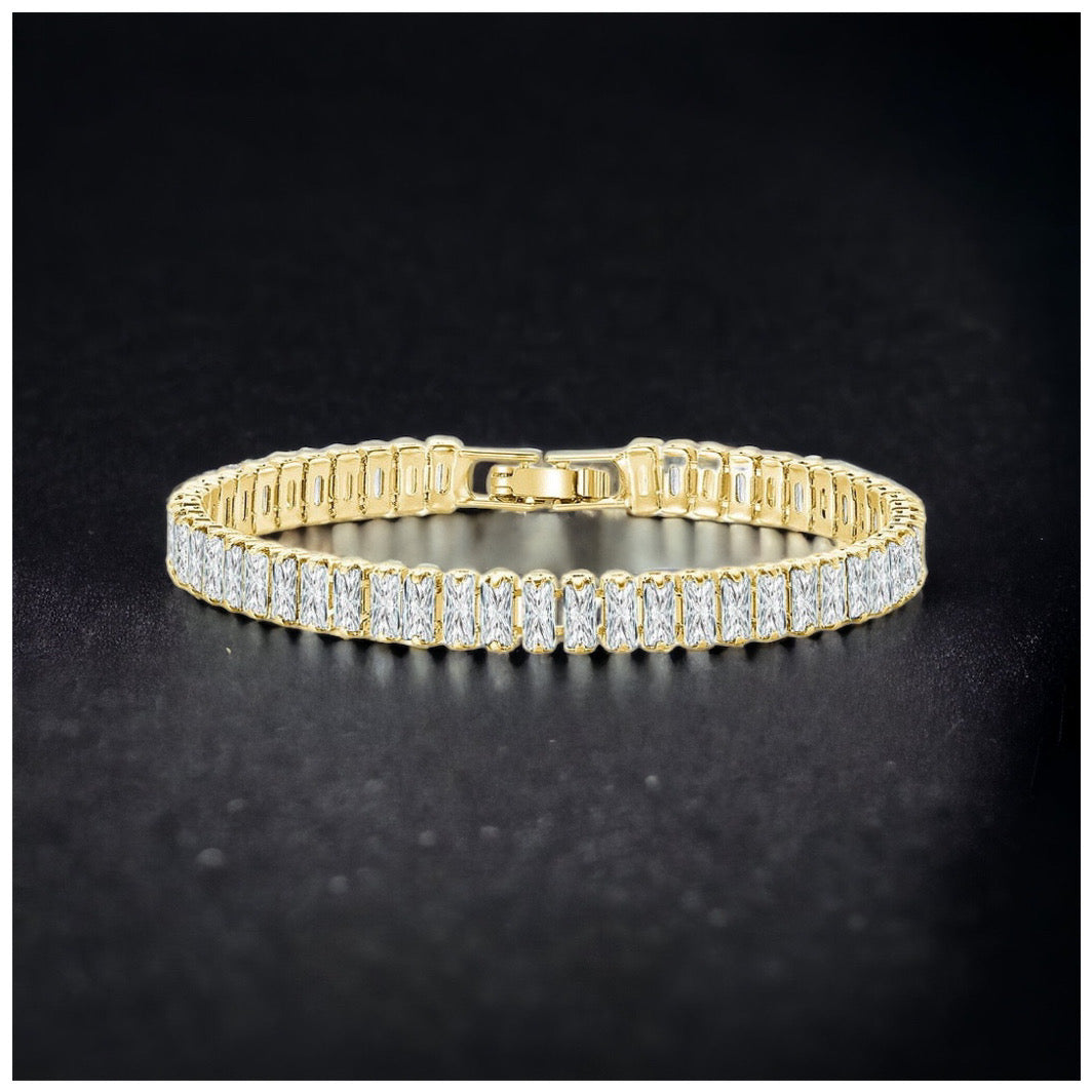 Luxus Iced Out 5mm "Gold Shino" Armbänder