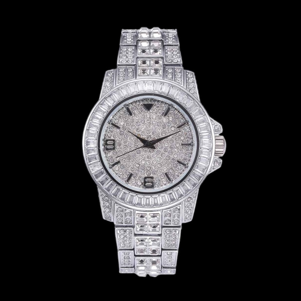 Luxus Designer Iced Out "Bogi" Uhr + Box + Armbandkürzer