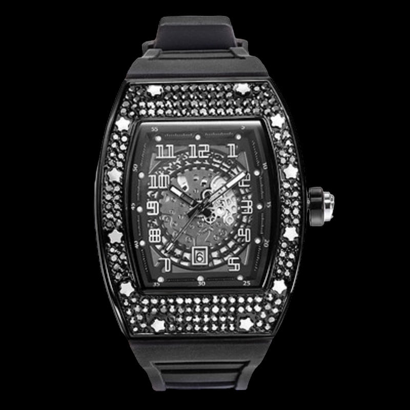 Luxus Designer Iced Out "Scarapone" Uhr + Box + Armbandkürzer