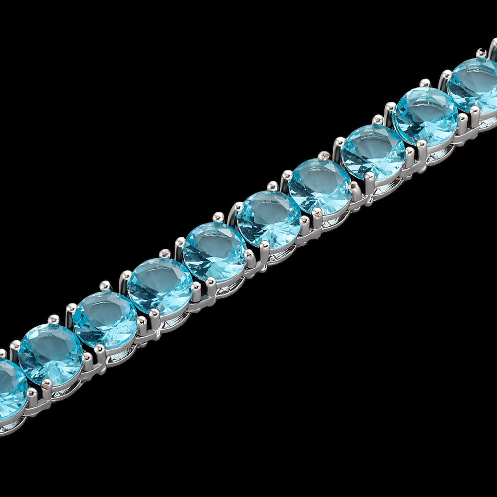 ICED OUT 5MM "SKYBLUE TENNIS" KETTE - ICERAIN JEWELRY