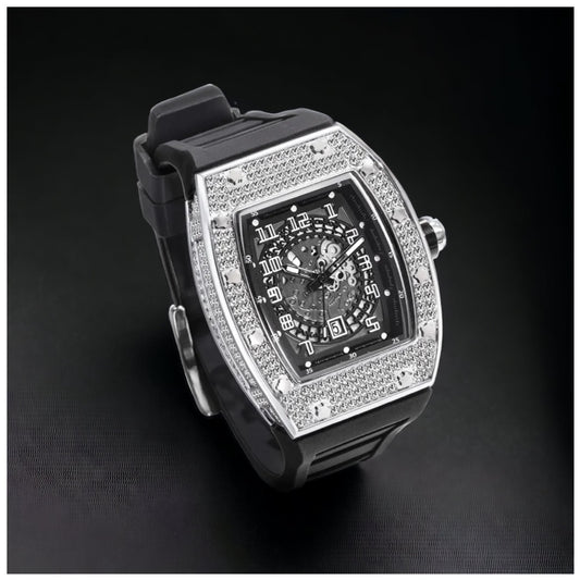 Luxus Designer Iced Out "Scarapone" Uhr + Box + Armbandkürzer