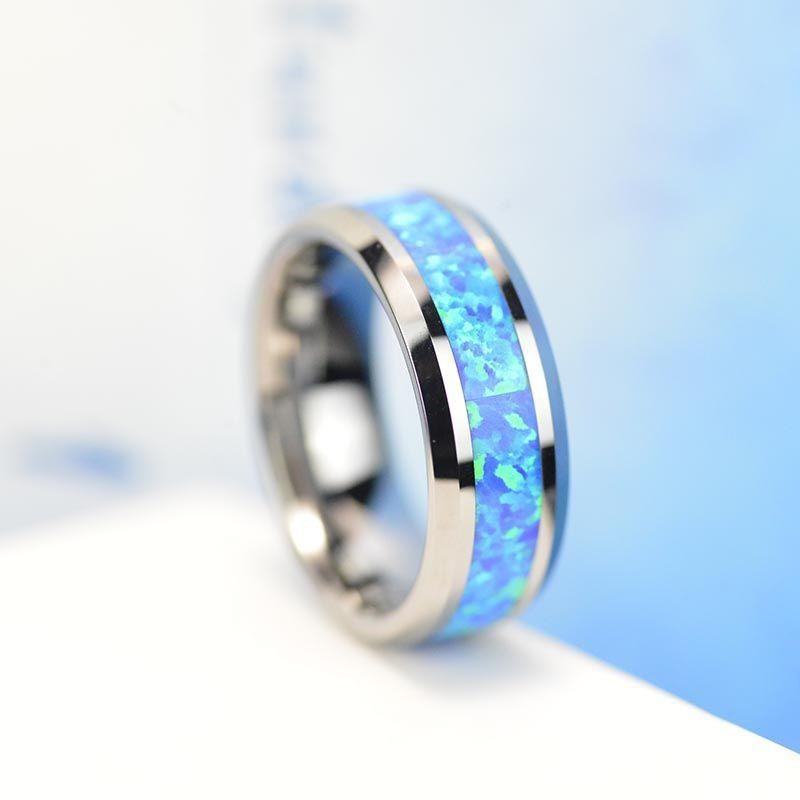 Luxus Edelstahl "Bluefire" Ringe