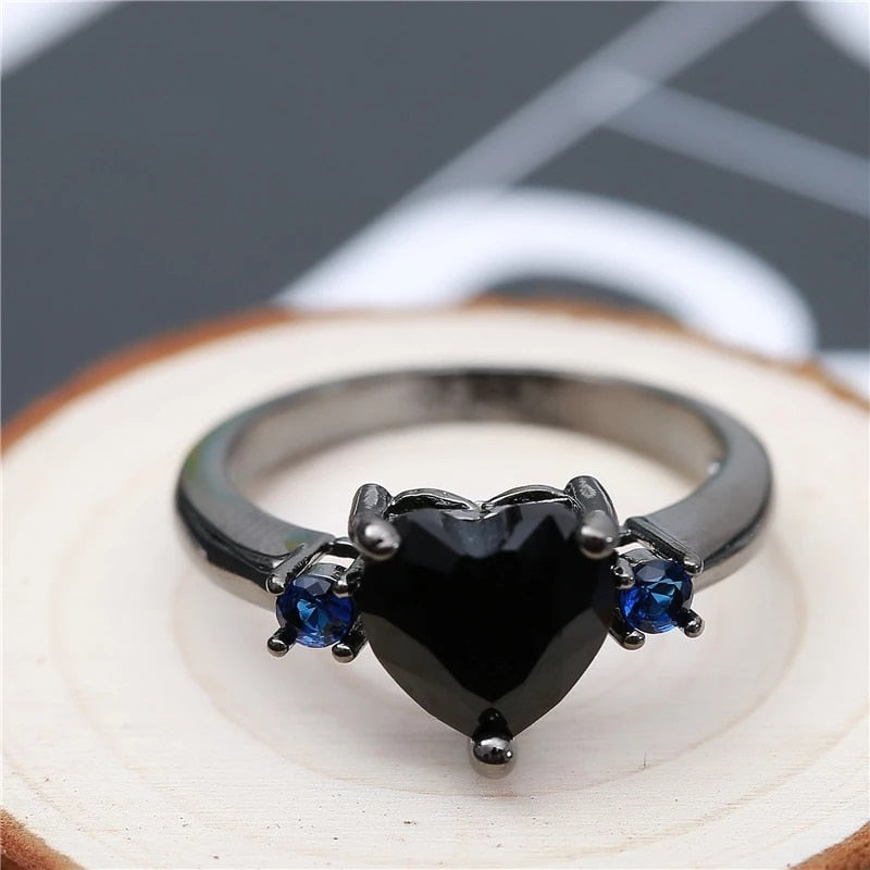 Luxus Iced Out "Black Love" Ringe