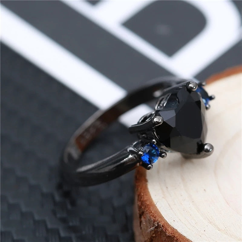 Luxus Iced Out "Black Love" Ringe