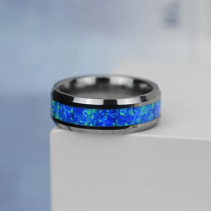 Luxus Edelstahl "Bluefire" Ringe