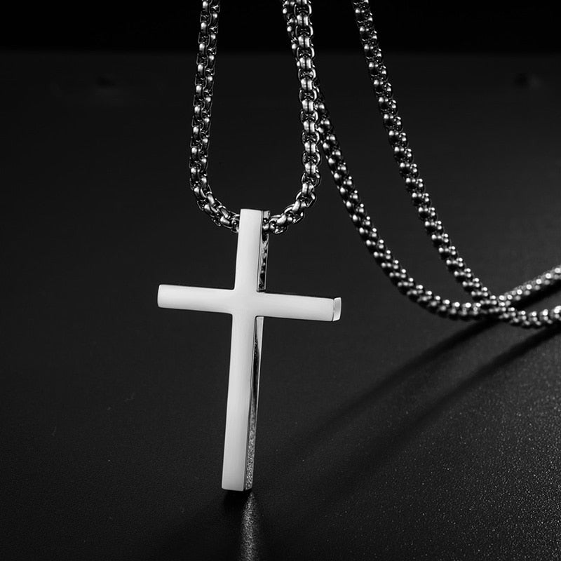 Luxus Edelstahl "Vintage Cross" Kette