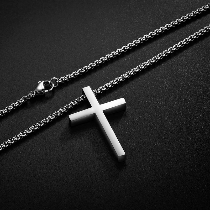 Luxus Edelstahl "Vintage Cross" Kette