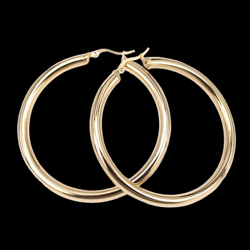 Luxus Edelstahl "Gold Circle" Ohrringe - ICERAIN JEWELRY