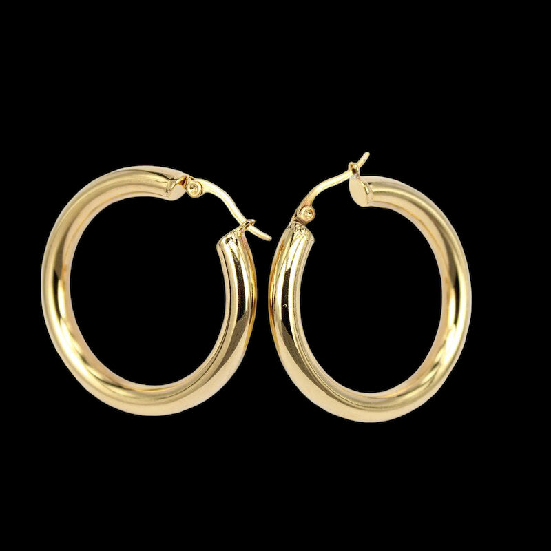 Luxus Edelstahl "Gold Circle" Ohrringe - ICERAIN JEWELRY