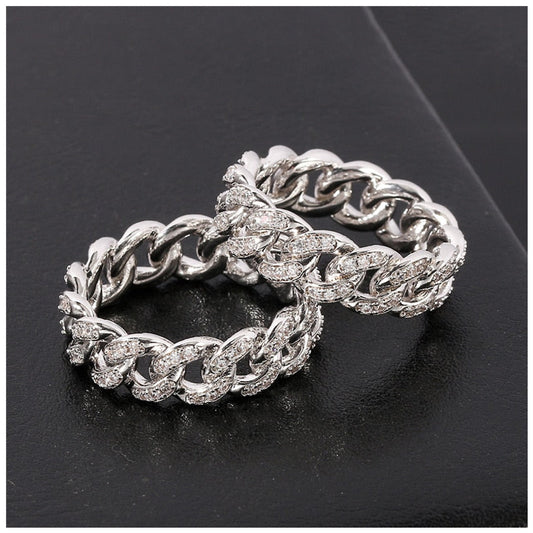 ICED OUT "SILVER CUBAN" RING - ICERAIN JEWELRY