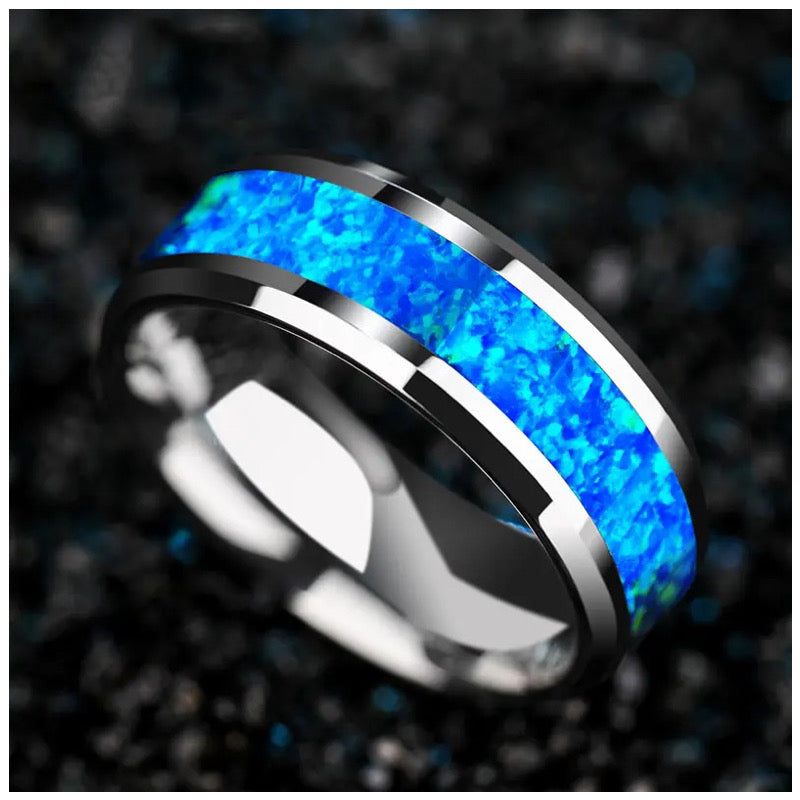 Luxus Edelstahl "Bluefire" Ringe - ICERAIN JEWELRY