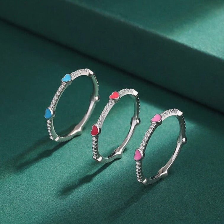 Luxus Iced Out "Pink Emels" Ringe - ICERAIN JEWELRY