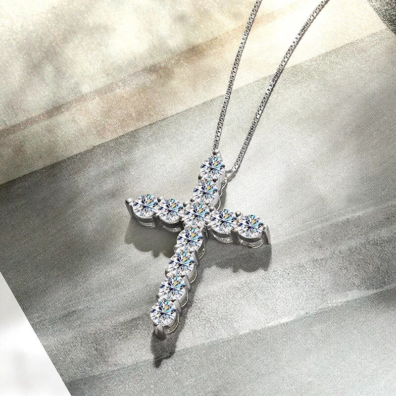 Iced on sale cross necklace