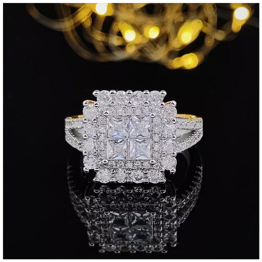 SALE | ICED OUT GRÖSSE 10 (20MM DURCHMESSER) „DAZZLER" RING - ICERAIN JEWELRY